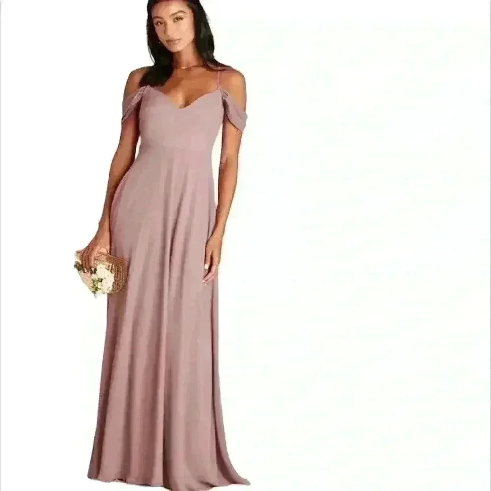 NWT Dark Mauve Convertible Bridesmaid Dress with removable sleeves